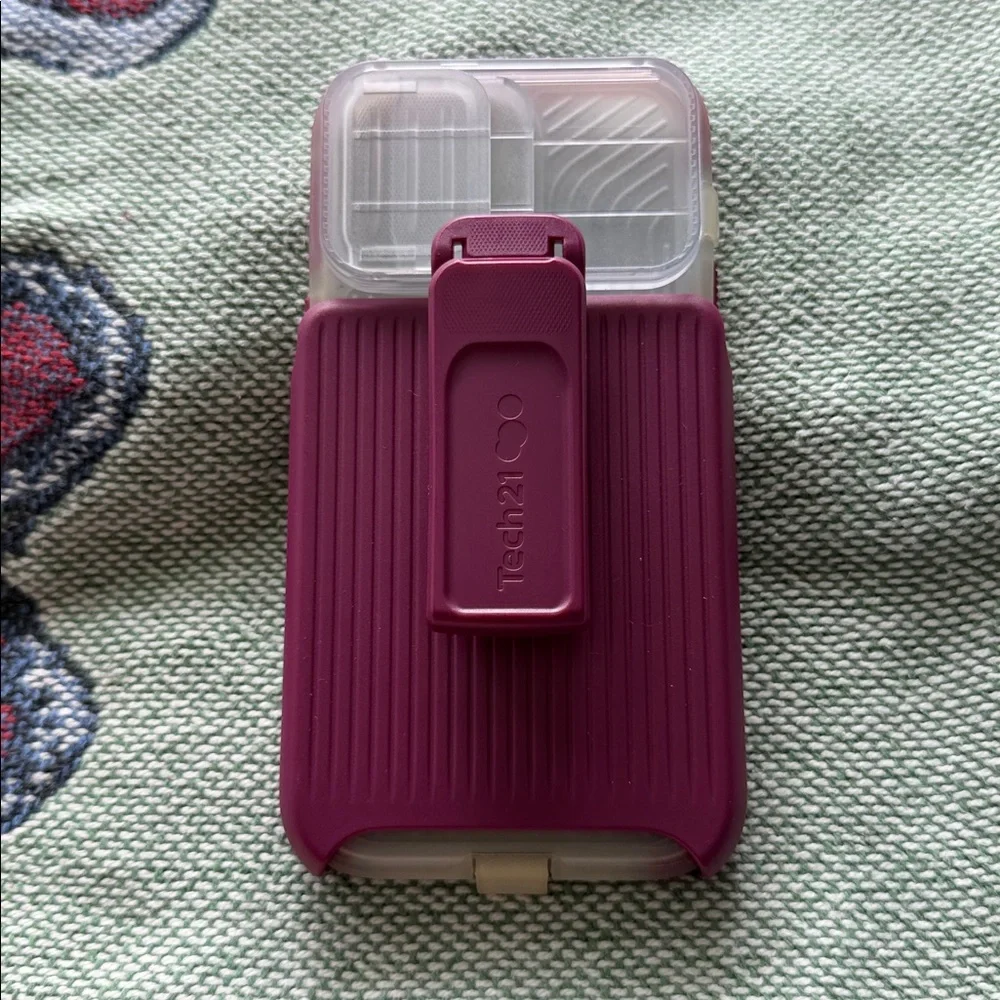 Tech21 Plum iPhone 14 Pro Max Case with Secure Clip